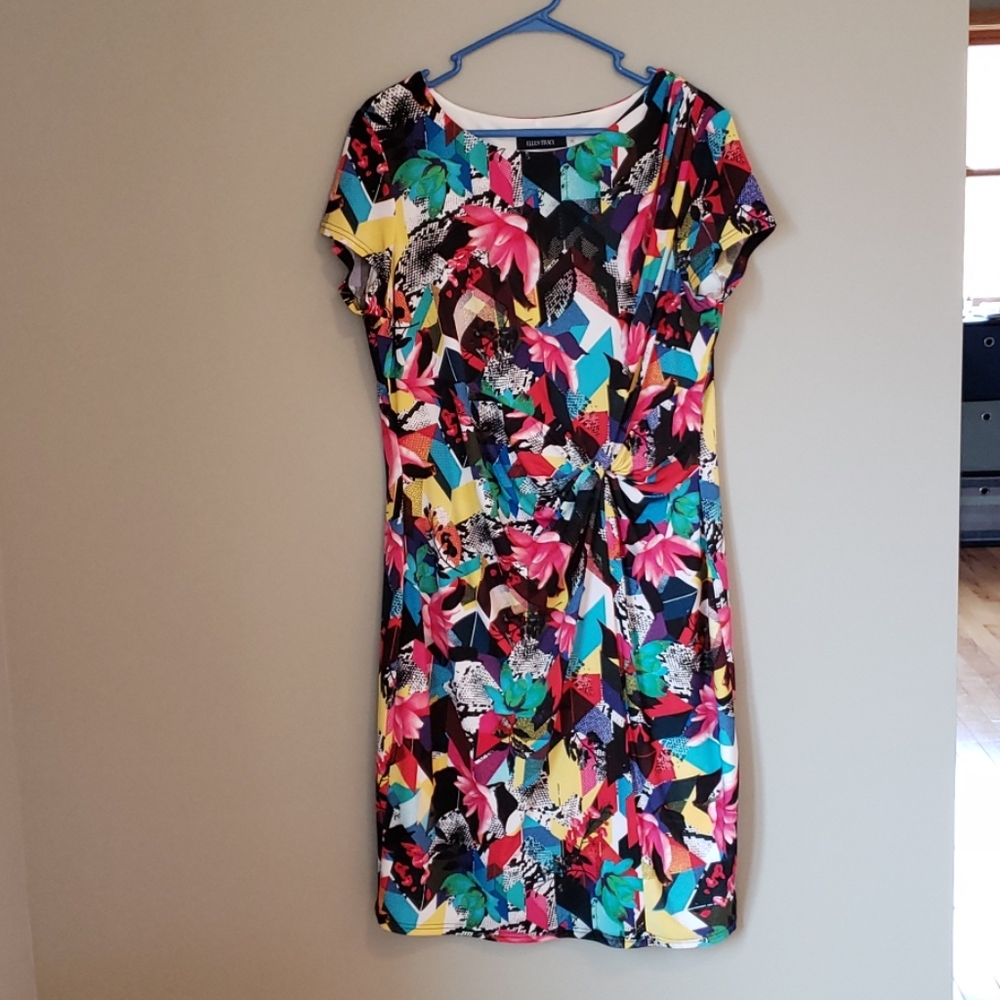 Ellen Tracy Floral Print Casual Dress